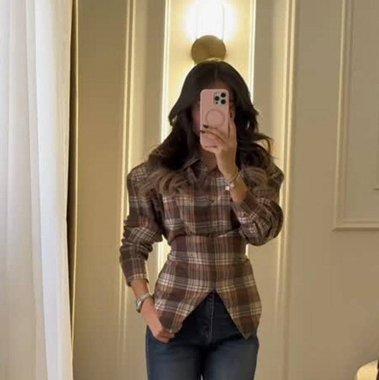 Gestreiftes Langarmshirt mit Umlegekragen | LuxeStyle