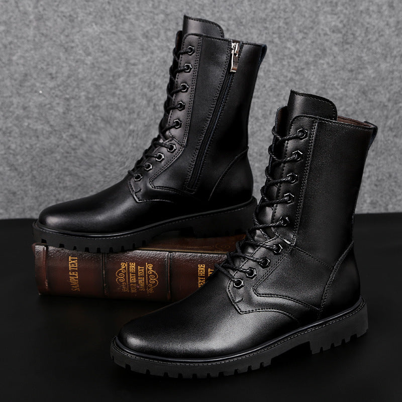 Britische Leder Martin Boots mit Reissverschluss