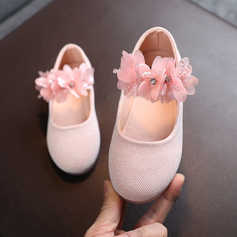 Mädchen Tanzschuhe mit Strass und Blumen – Bild 10 | LuxeStyle