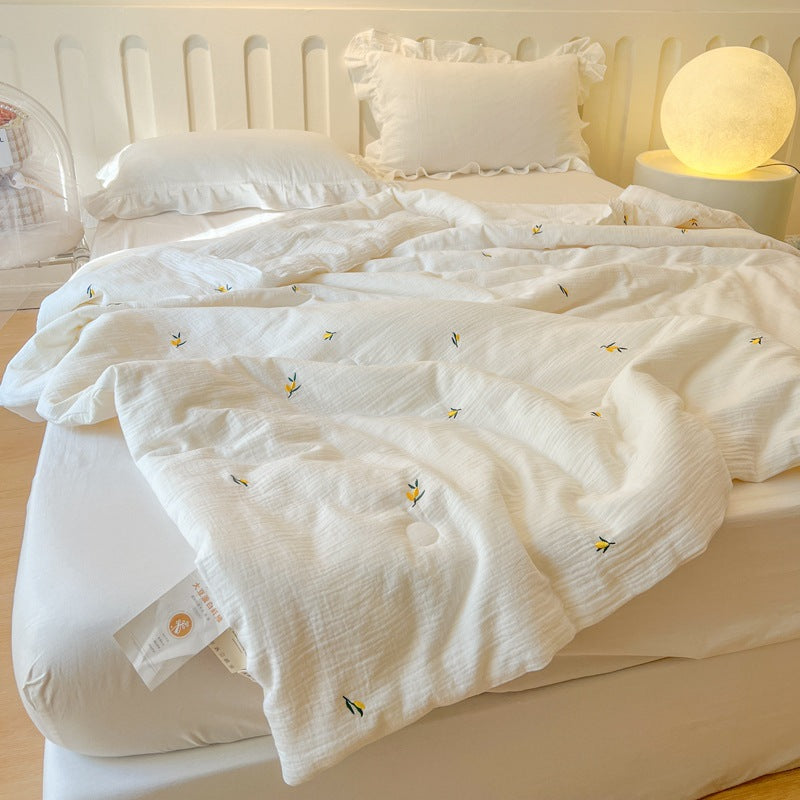 Sommerdecke aus Baumwollgaze mit Sojafasern
