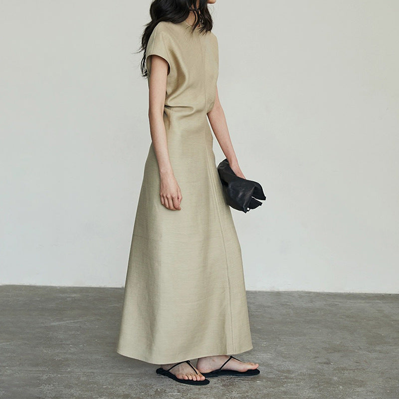 Elegantes Midi-Kleid mit Patchwork