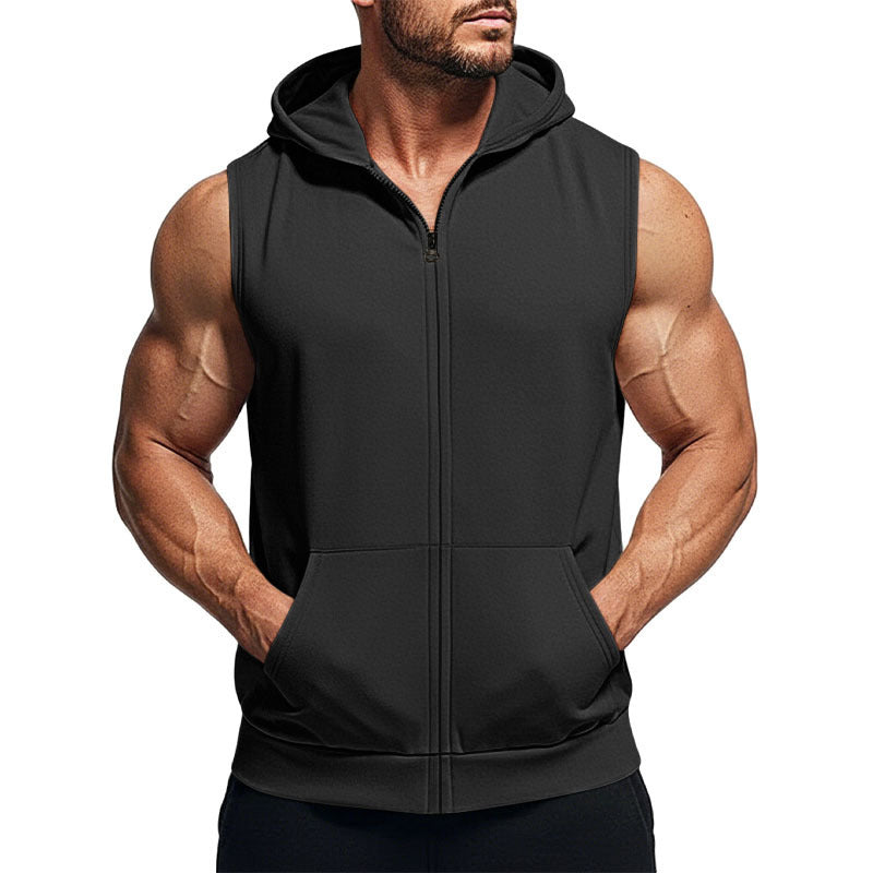 Herren Sport-Fitness Weste mit Reissverschluss