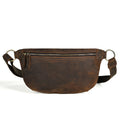 Brusttasche aus Vollleder, dunkelbraun