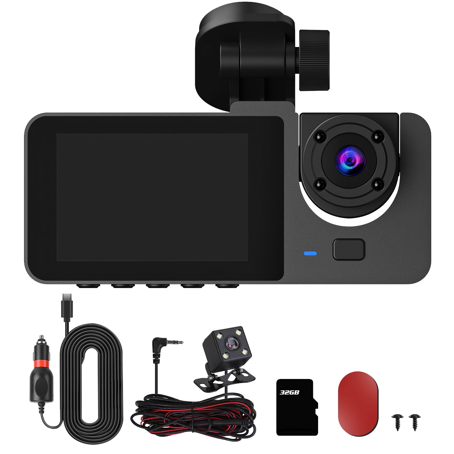 3-Kanal-Dashcam mit Bewegungsmelder