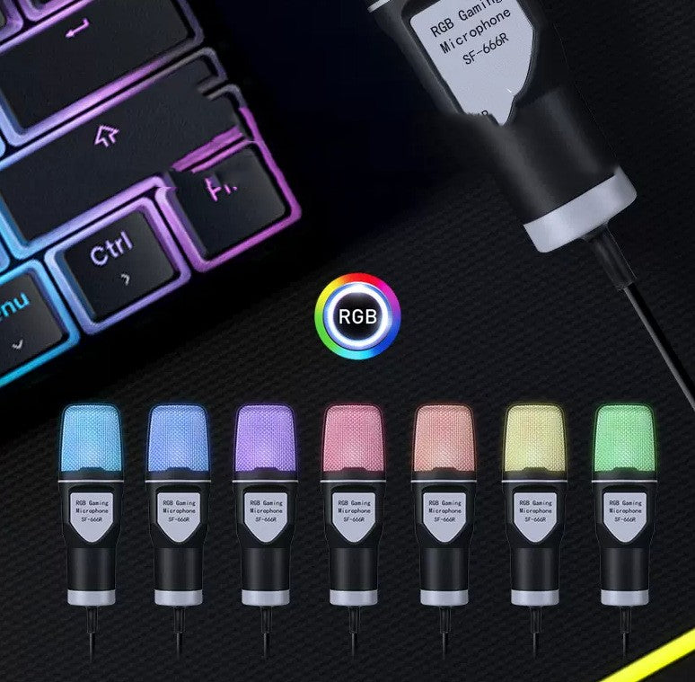 Gaming-Mikrofon mit RGB und DSP-Rauschunterdrückung