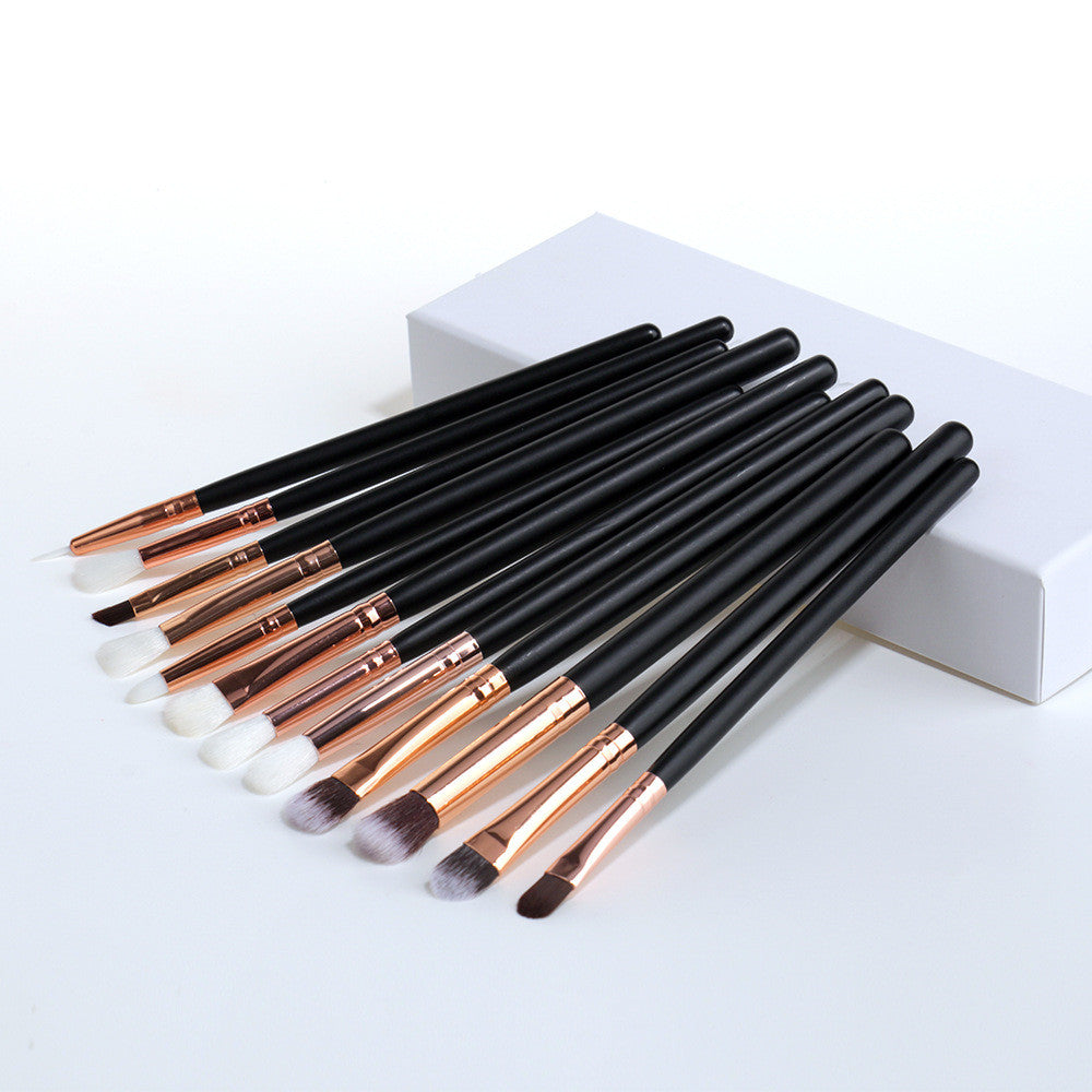 Multifunktionales 12-teiliges Augenpinsel-Set – Bild 2 | LuxeStyle