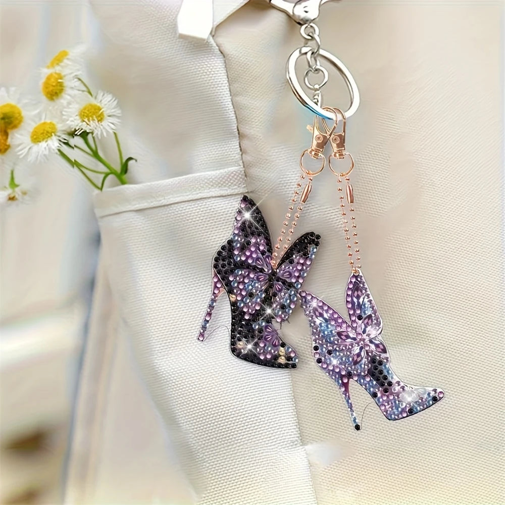 DIY Diamantmalerei Schlüsselanhänger Absatzmuster für Einsteiger