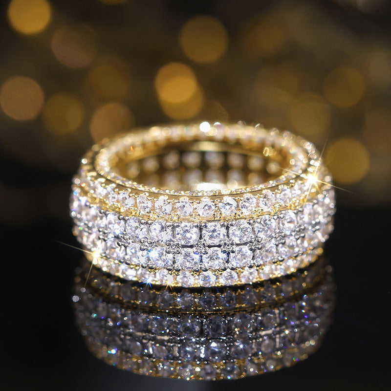 Eleganter Zweifarbiger Zirkonia-Ring – Bild 2 | LuxeStyle