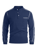 Herren-Henley «Waffle» · Waffelstrick, Langarm