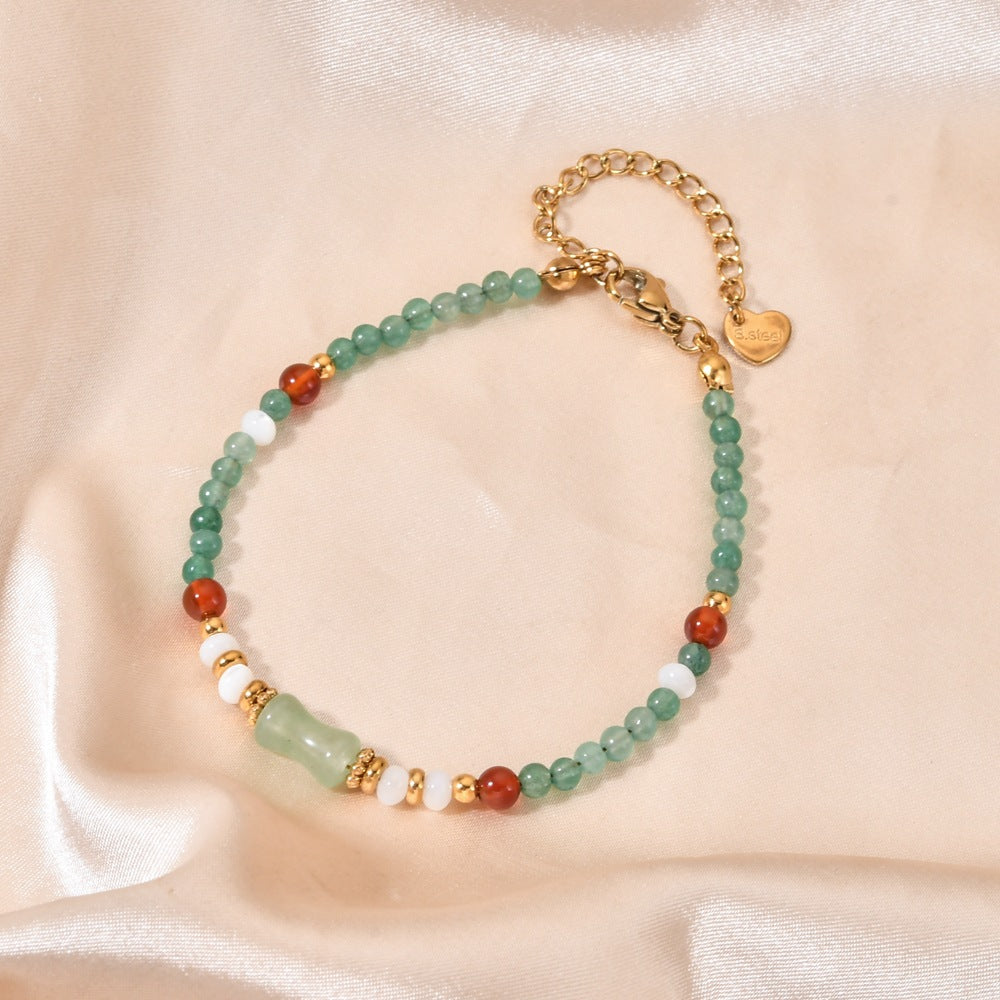 Glas- und Natursteinperlen-Armband – Bild 4 | LuxeStyle