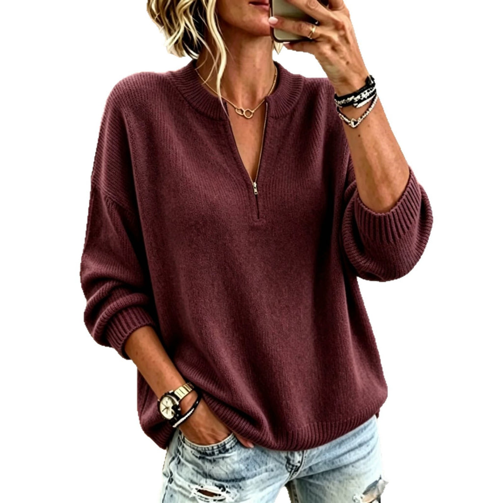 Half-Zip Pullover im Koreanischen Stil – Bild 4 | LuxeStyle
