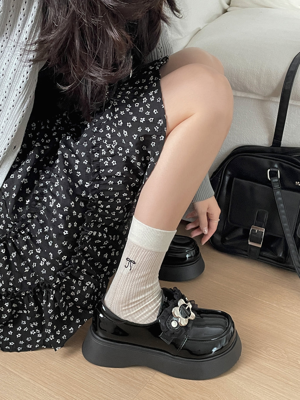 Retro Plateau-Halbschuhe im britischen Stil