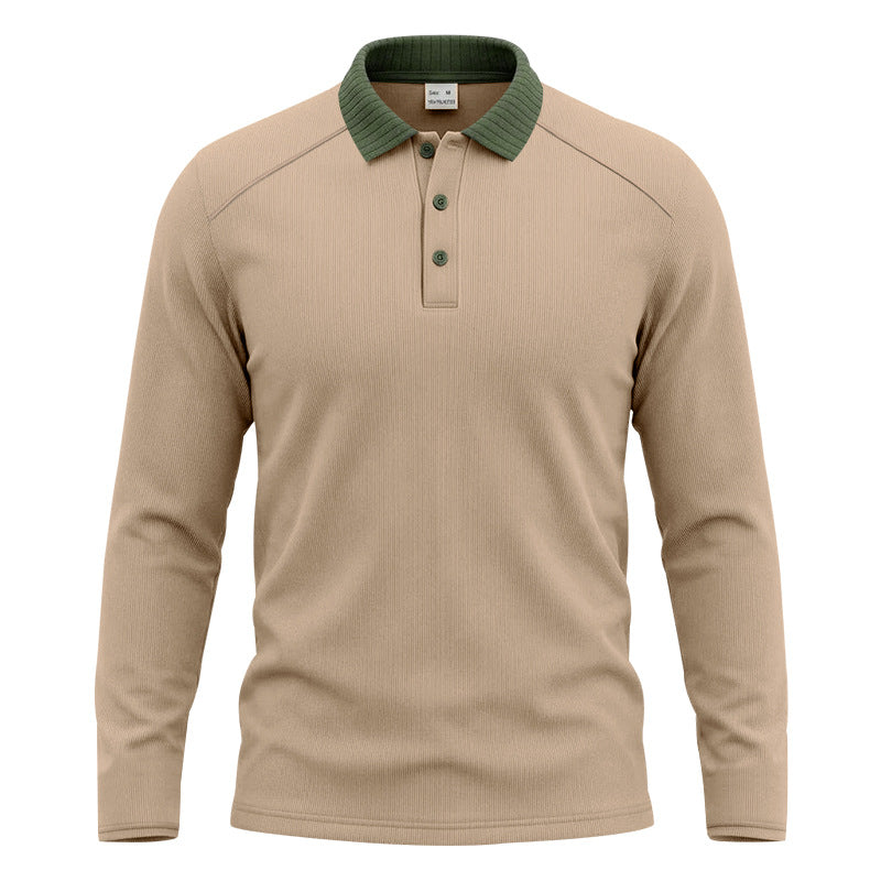 Herren Langarm Polo-Shirt mit Revers – Ansicht 7