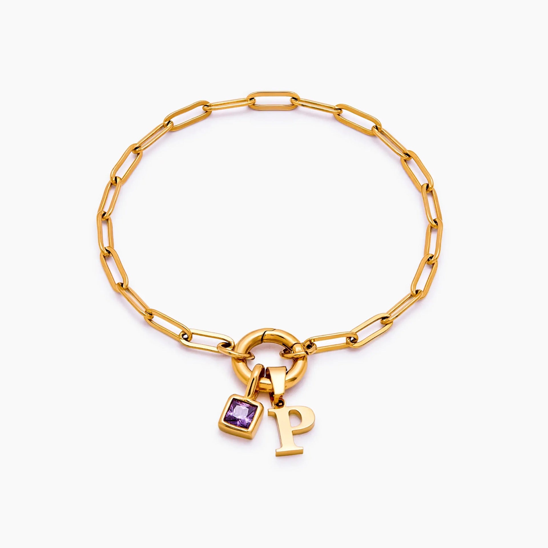 Gold-plattierter Papierklammer-Armband