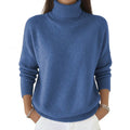 Damen Rollkragen Strickpullover – Loose Fit