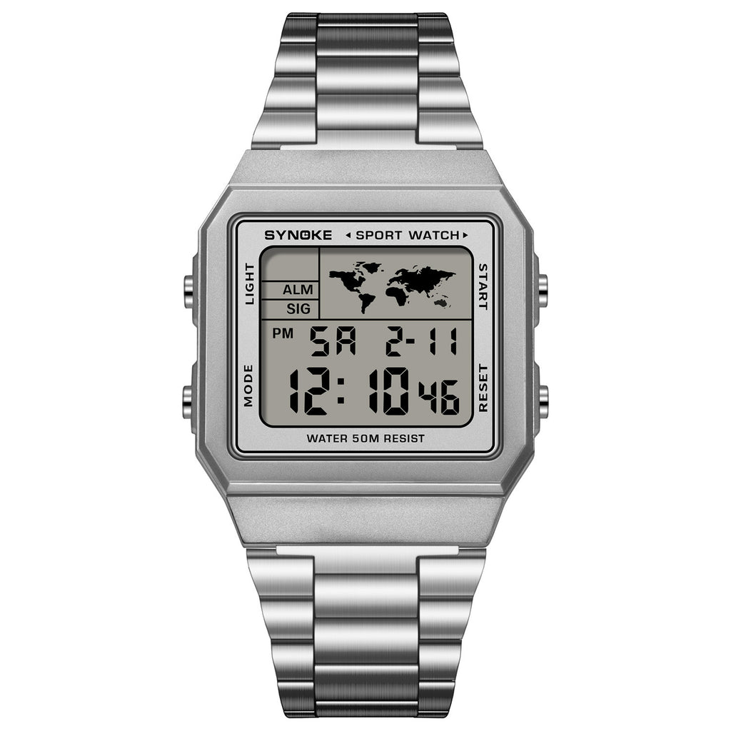 Klassik-Retro wasserdichte Multifunktion Sport-Digitaluhr