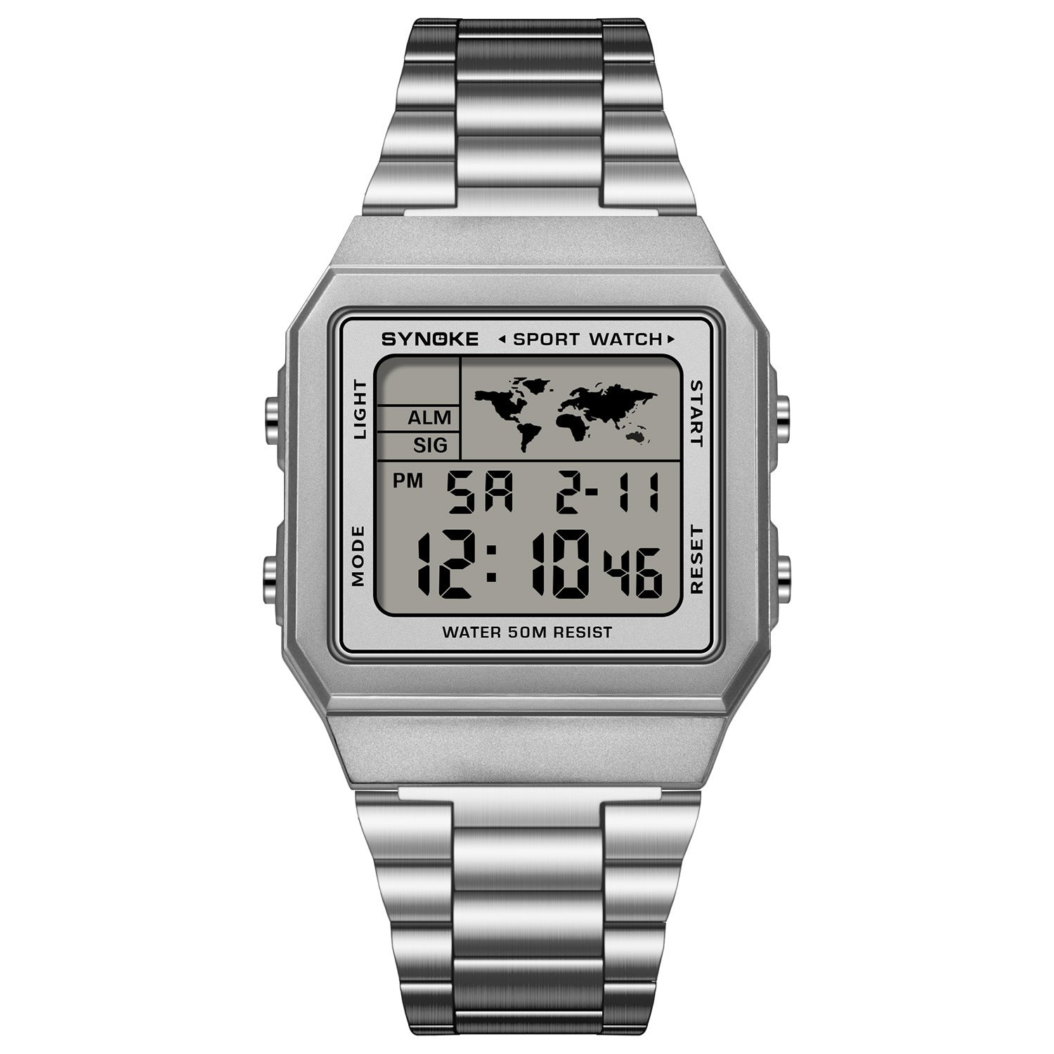Klassik-Retro wasserdichte Multifunktion Sport-Digitaluhr