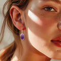 Boho-Ohrringe mit Amethyst-Anhänger