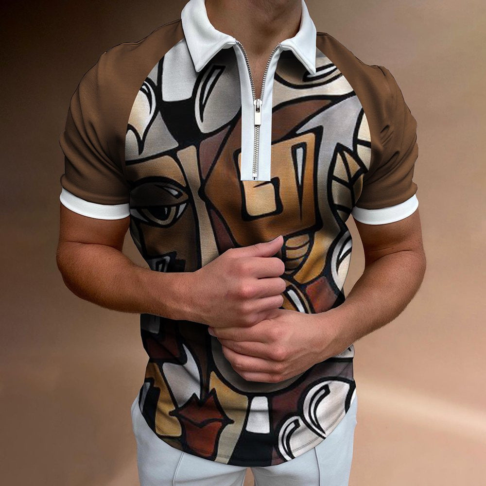Polo-Shirt gestreift mit Reverskragen