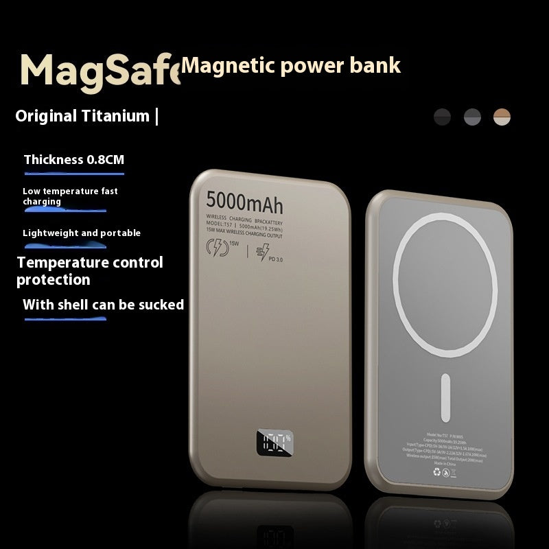 Magnetische Wireless Powerbank mit Digitalanzeige
