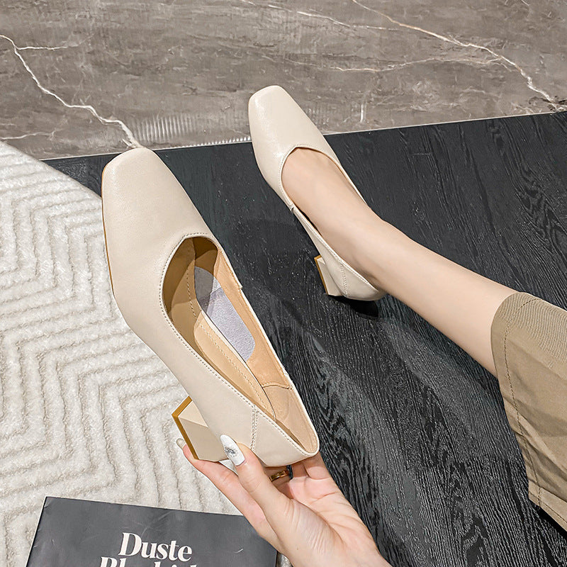 Echtes Leder Sandalen mit mittelhohem Blockabsatz – Bild 4 | LuxeStyle