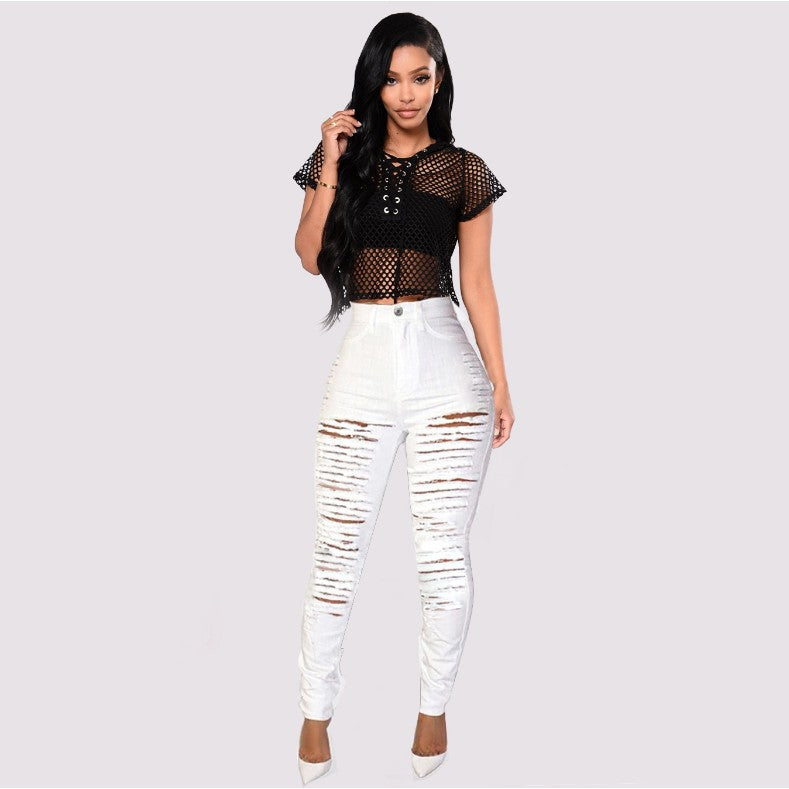 Distressed Slim-Fit Jeans