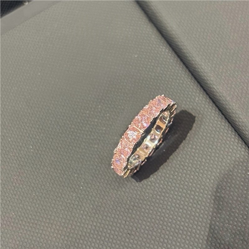 Diamant-Würfelzucker Ring für Damen
