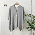 Schwarzer Strick-Cardigan mit Gürtelschnalle – Bild 8 | LuxeStyle