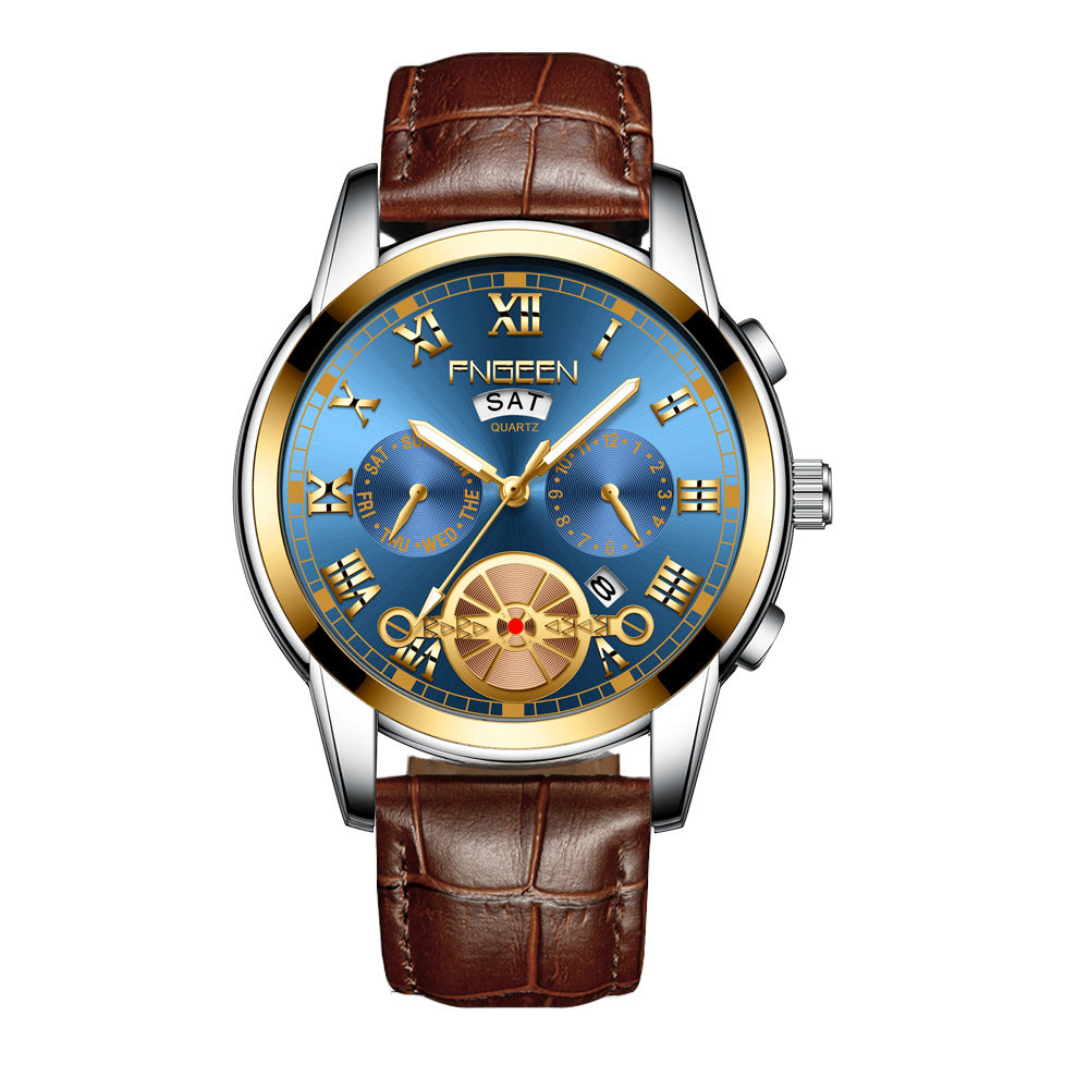 Quarz-Armbanduhr mit Kalender und Edelstahlband – Bild 17 | LuxeStyle