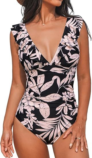 Damen Neckholder Badekleid mit Blumenmuster – Bild 10 | LuxeStyle