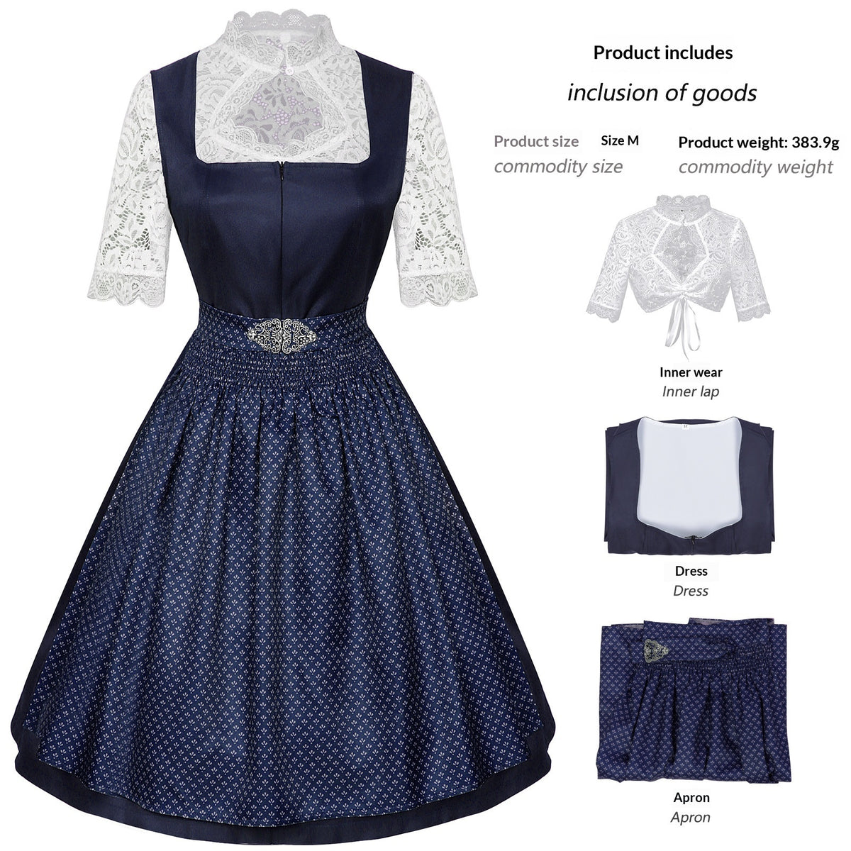 Zweiteiliges Damenkleid mit 3D-Effekt – Bild 5 | LuxeStyle