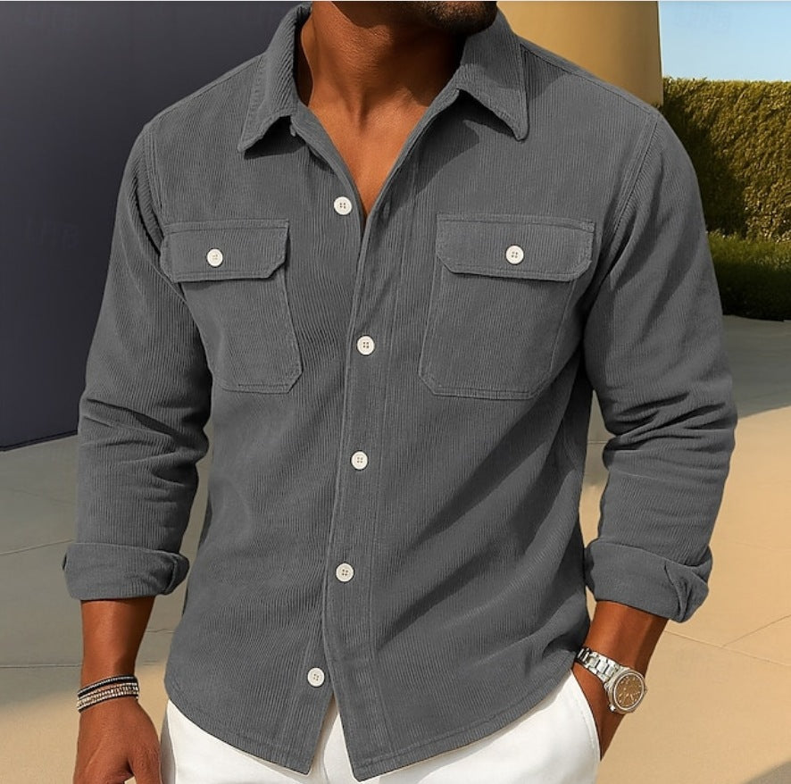 Corduroy Hemd-Jacke für Herren – Bild 7 | LuxeStyle