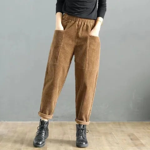 Hohe, lässige Plus-Size-Hosen