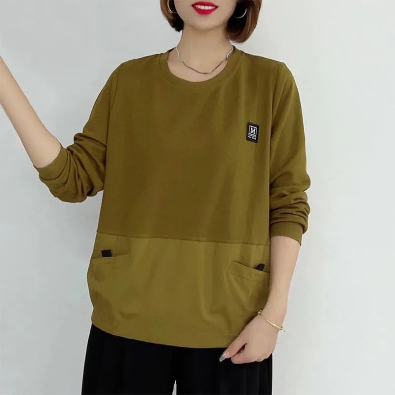 Patchwork Hoodie mit Prinzessärmeln