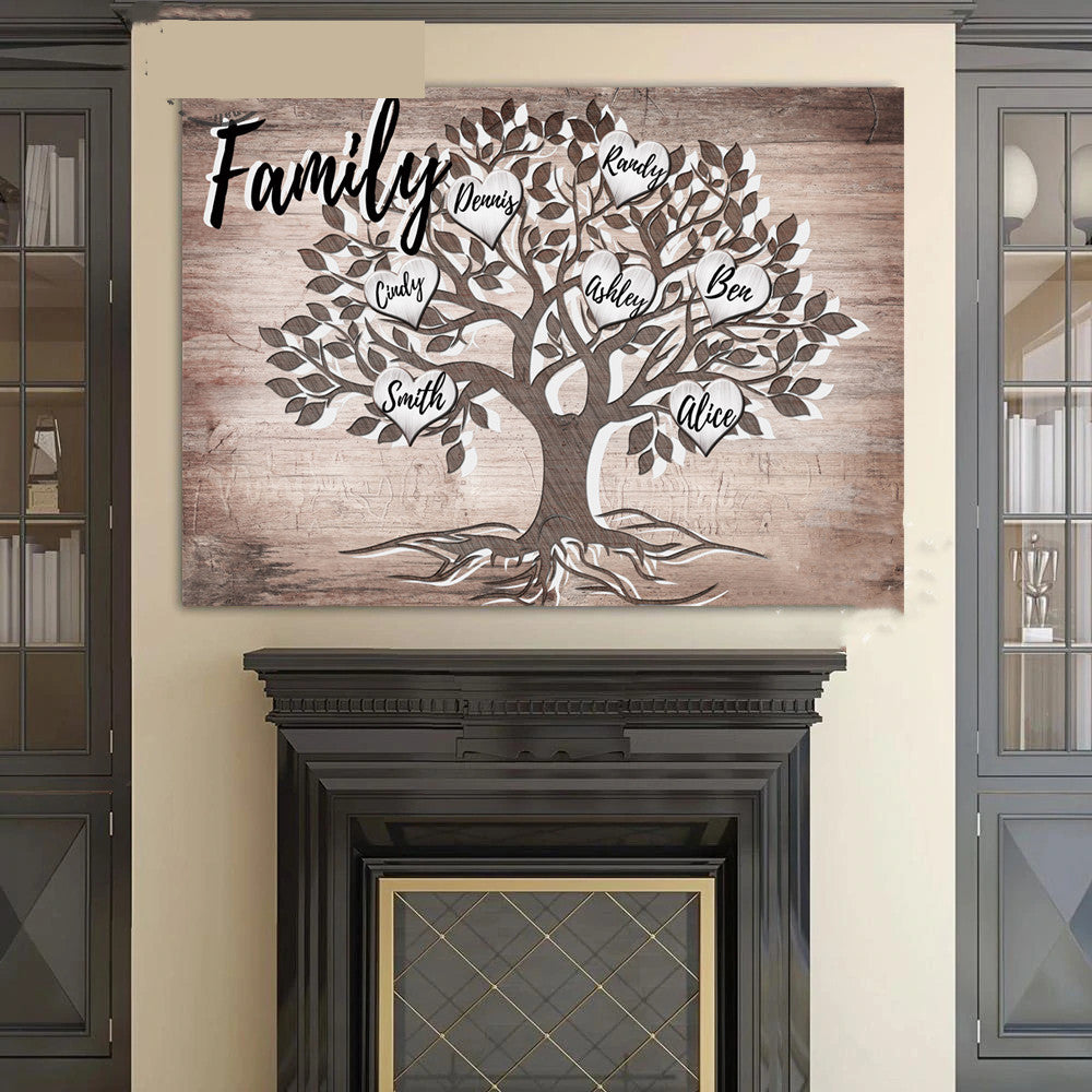 Familienstammbaum Leinwandbild mit Wunschnamen – Bild 4 | LuxeStyle