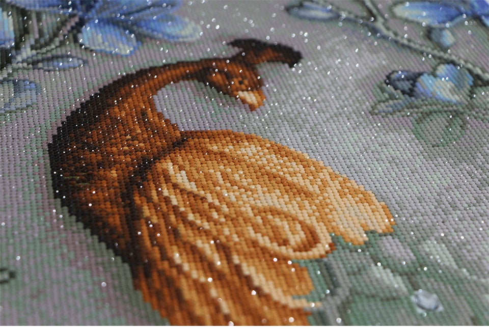 5D Diamond Painting: Pfau mit Spezialsteinen – Bild 2 | LuxeStyle