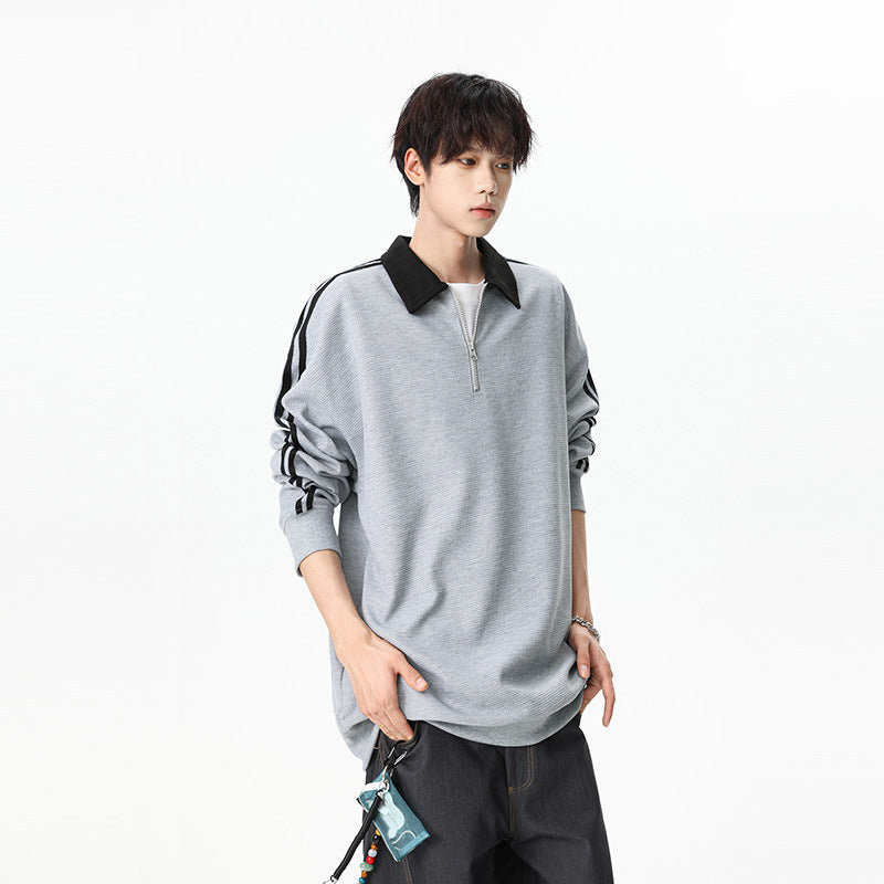 Herren-Hoodie mit Halb-Reissverschluss