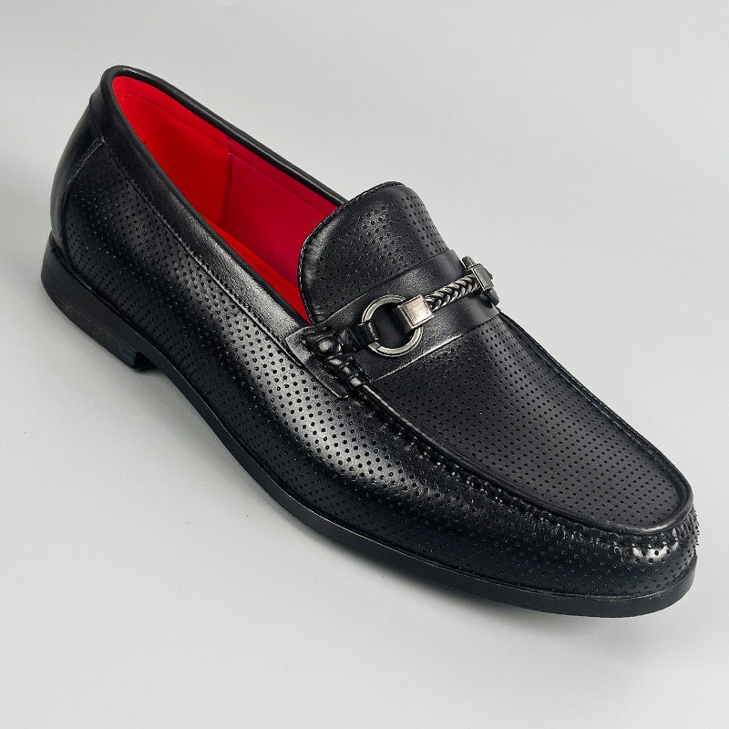 Business-Casual Lederschuhe mit Horsebit-Schnalle