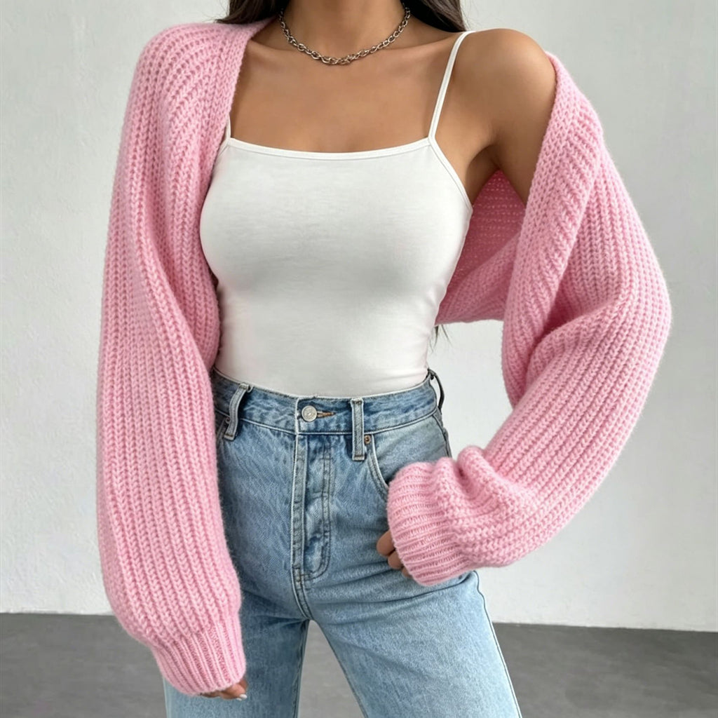 Gerippter Cardigan mit Schalkragen