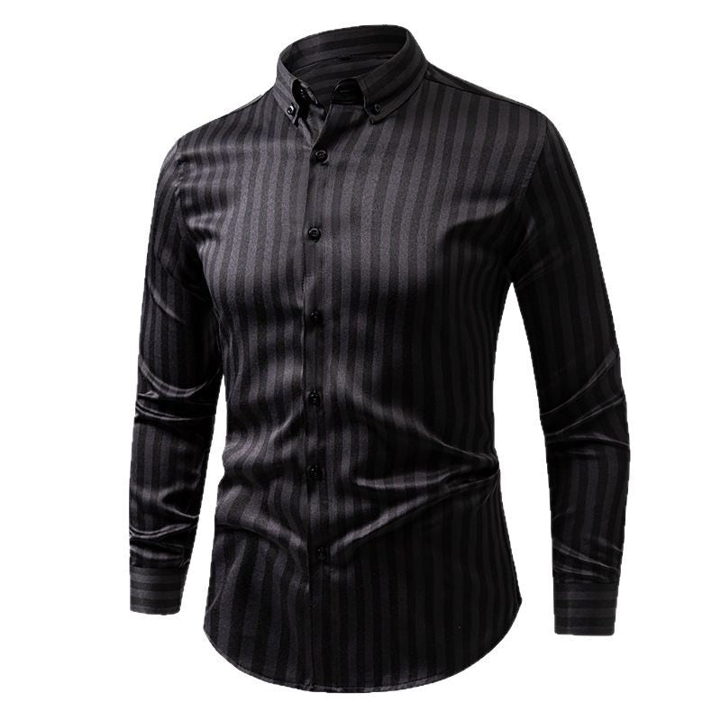 Business Hemd Langarm Slim-Fit Gestreift – Ansicht 4