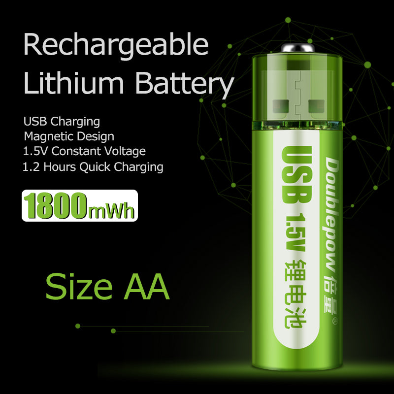 USB AA/AAA Lithium-Akku, 1.5V – Bild 1 | LuxeStyle