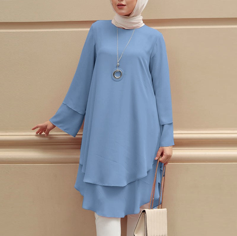 Langes Hemdblusenkleid im Vintage-Stil