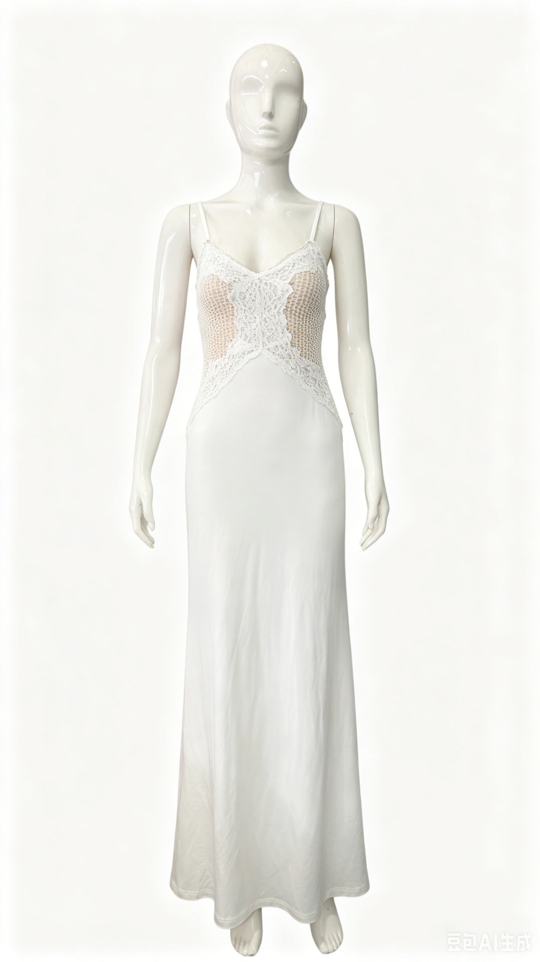 Elegantes Spitzenkleid mit Spaghettiträgern