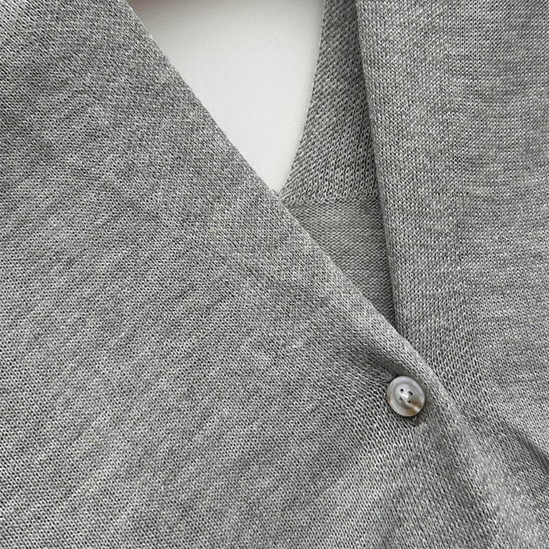 Schwarzer Strick-Cardigan mit Gürtelschnalle – Bild 7 | LuxeStyle