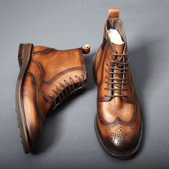 Robuste Leder-Boots für Herren