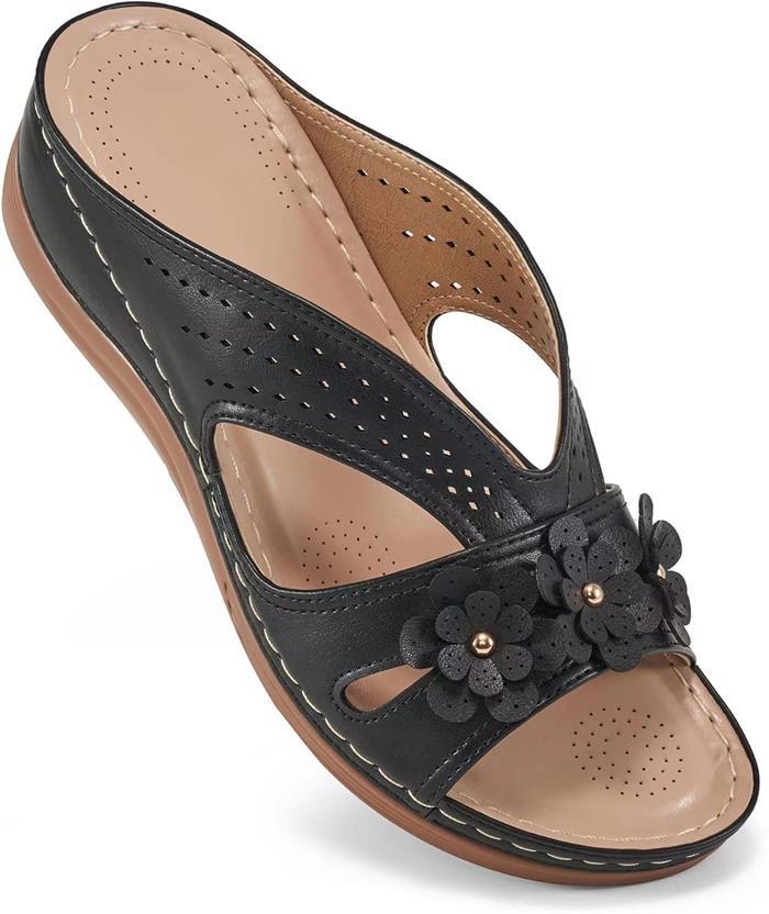 Sommer Sandalen mit Keilabsatz und Blumen-Print – Bild 2 | LuxeStyle