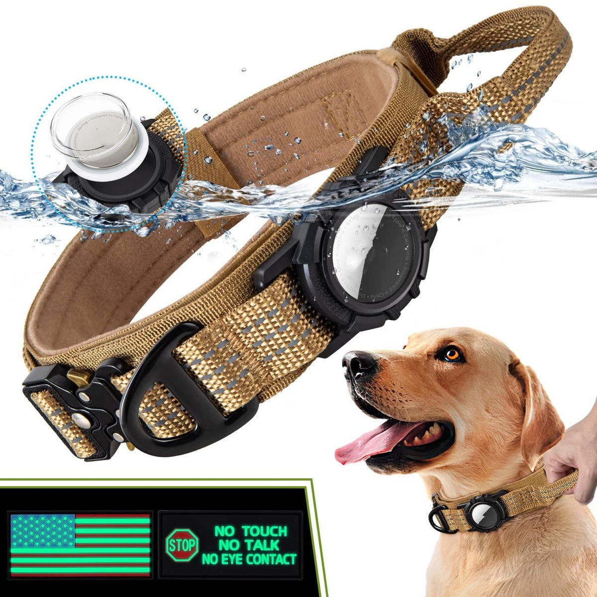Hundehalsband mit AirTag-Hülle – Bild 1 | LuxeStyle