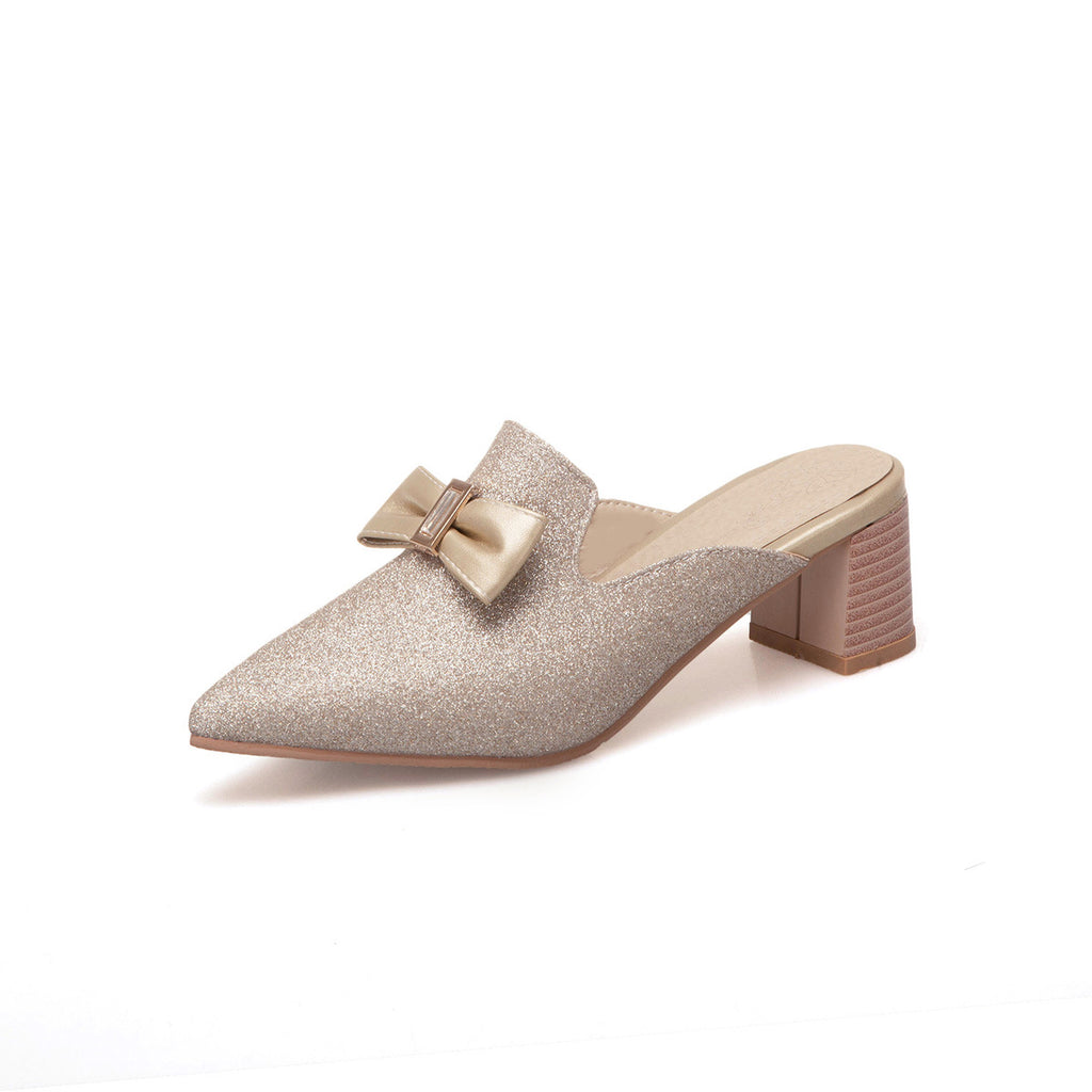 Bows & Pointed Toe Slippers mit Strass – Bild 5 | LuxeStyle
