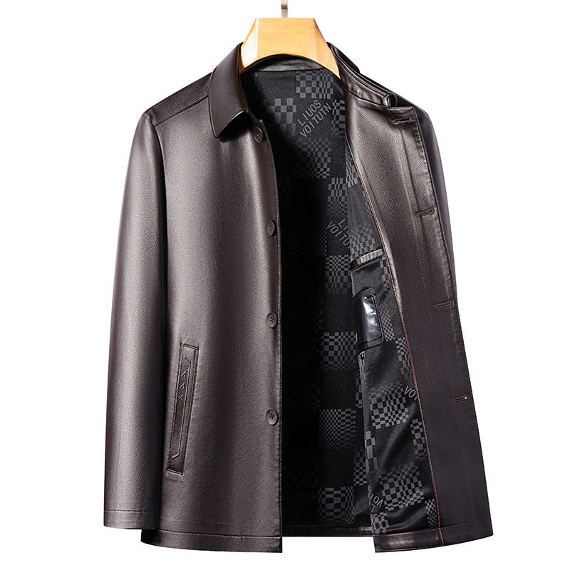 Lederjacke für Herren, lässig