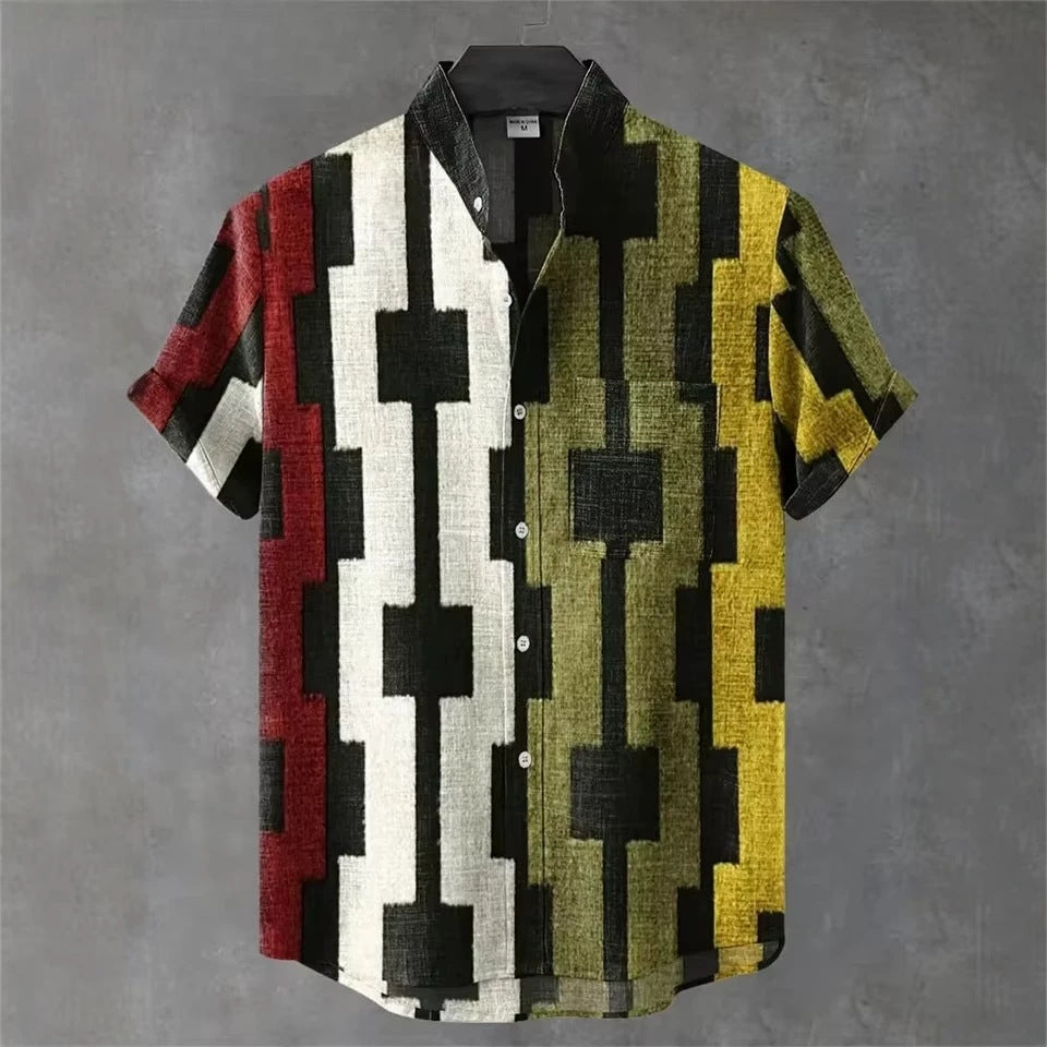 Retro-Herren-Shirt mit 3D-Druck